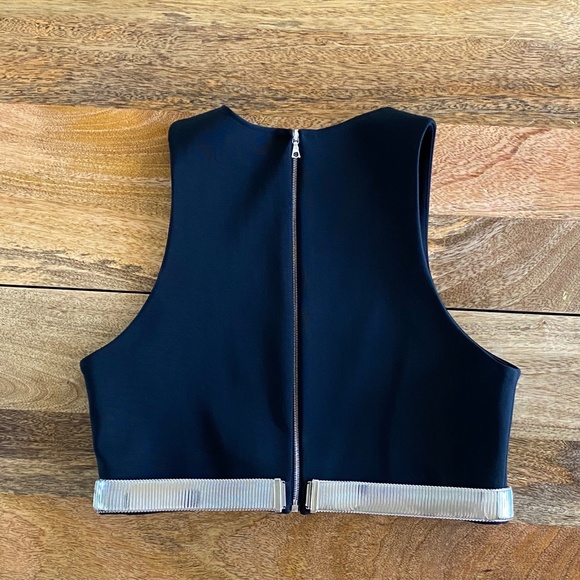 Mugler Runway Black Chain Crop Top NEW US8/M     *  RESERVED  * - Picture 9 of 11